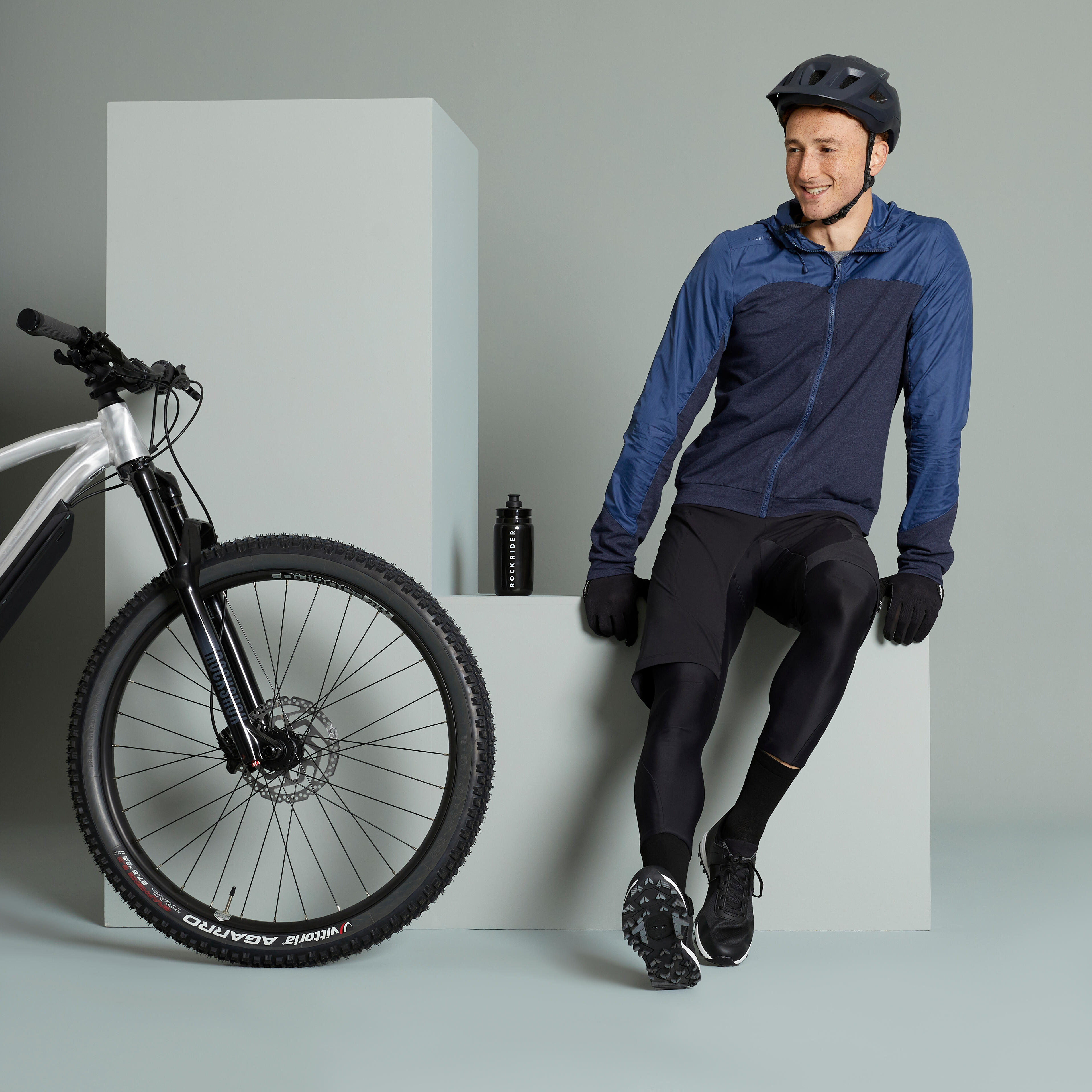 COUPE VENT VELO VTT BLEU ROCKRIDER Decathlon