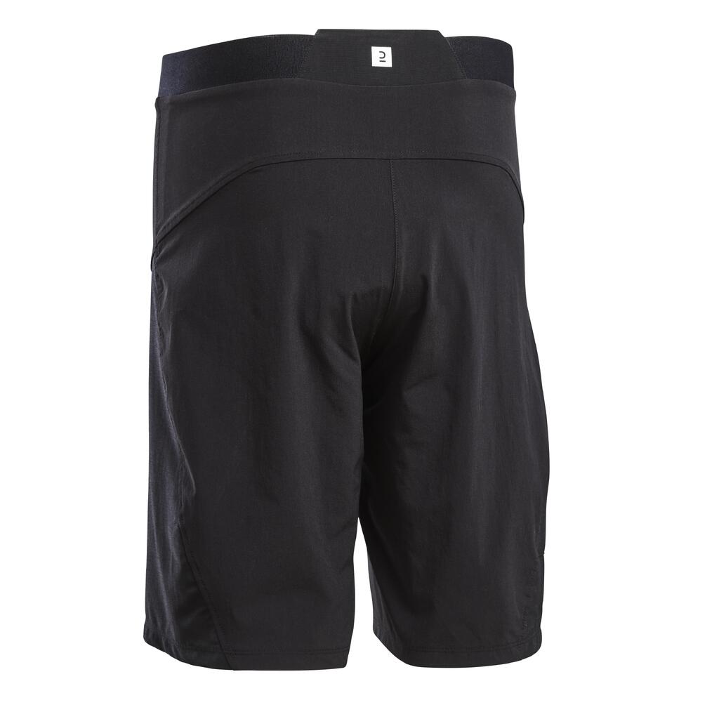 500 Kids' Mountain Bike Shorts - Black