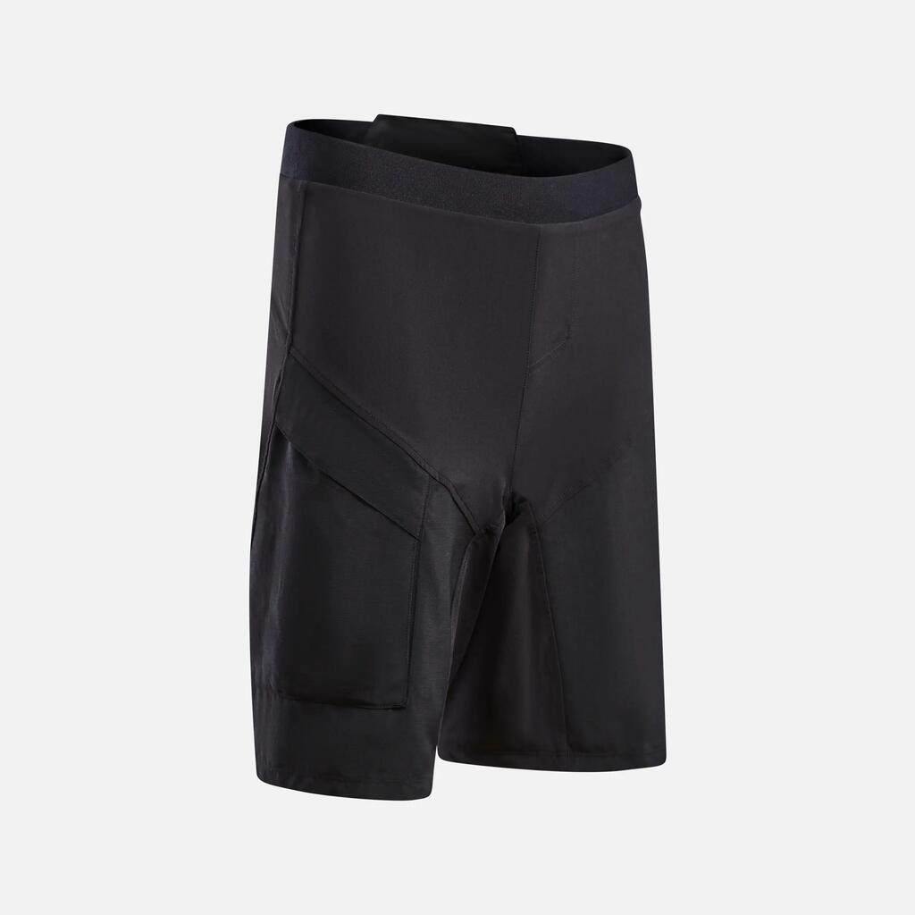 500 Kids' Mountain Bike Shorts - Black