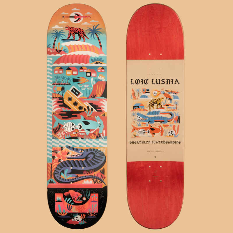 8.5" Maple Skateboard Deck DK500 - PopsicleGraphics by Loïc Lusnia