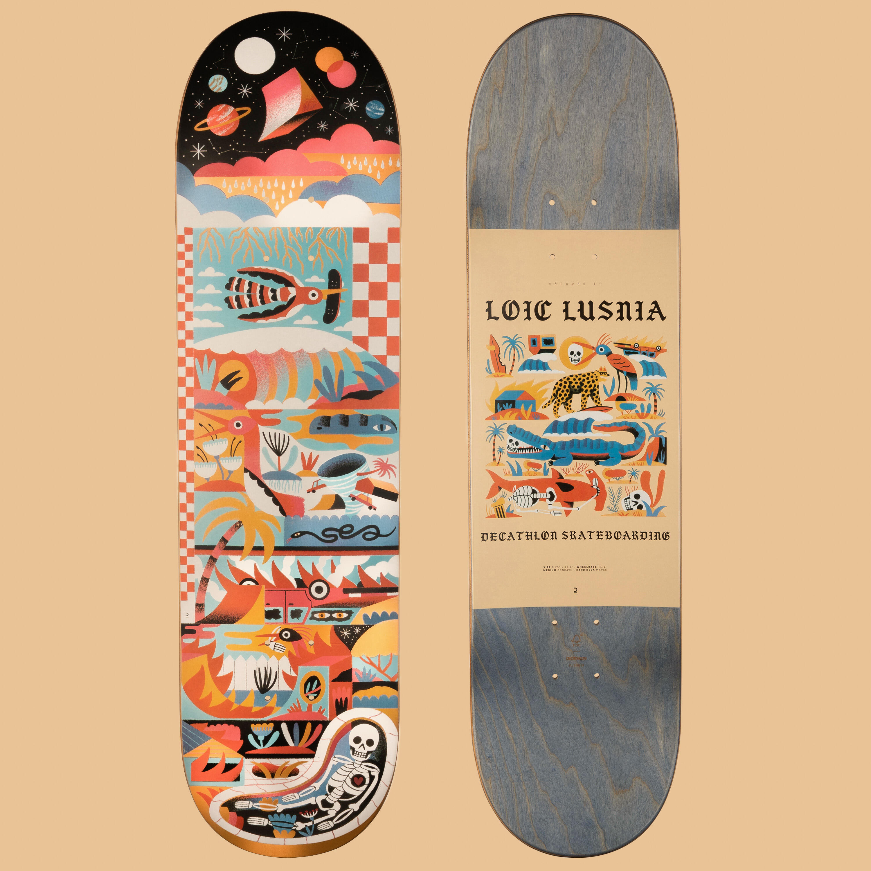 Placă skateboard DK500 Mărimea 8,25