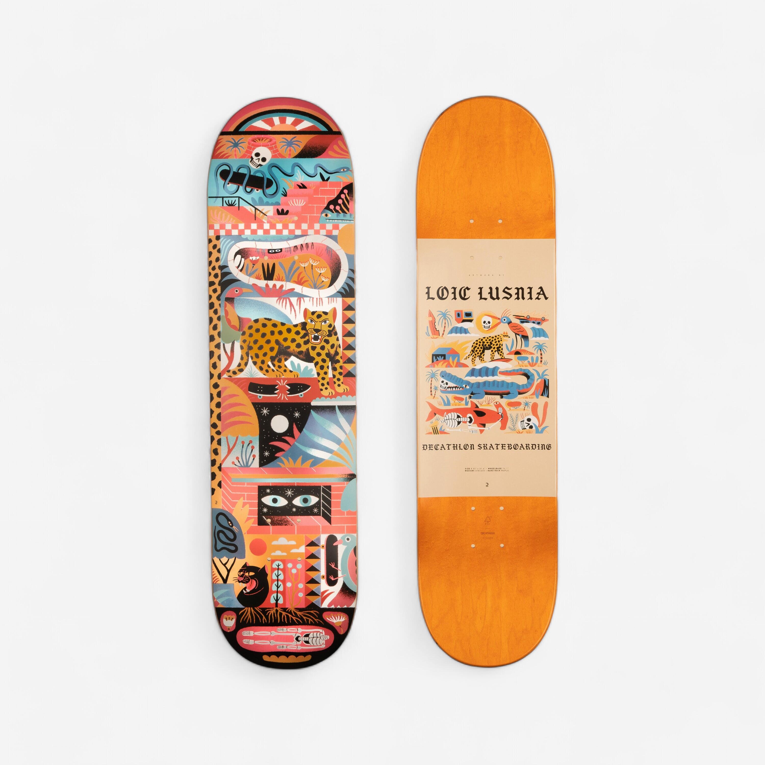 MAPLE DK500 POPSICLE SKATEBOARD TAGLIA 8". PROGETTO GRAFICO DI LOIC LUSNIA