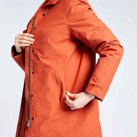Moteriška lietpalčio tipo šilta neperšlampanti buriavimo striukė „300“, oranžinė