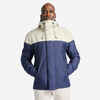 Men's waterproof sailing and rain jacket SAILING 100 Navy blue Beige