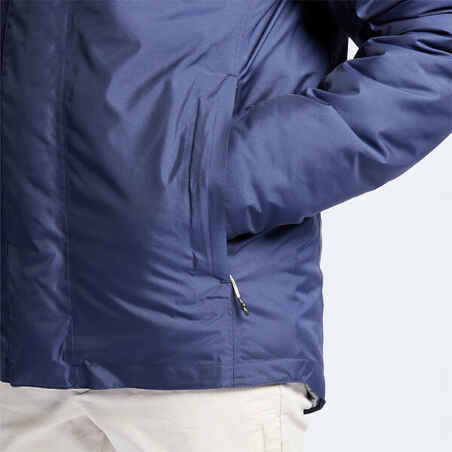 Men's waterproof sailing and rain jacket SAILING 100 Navy blue Beige