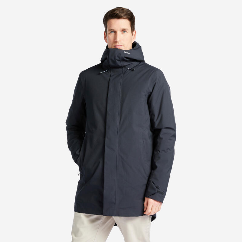 Giacca vela uomo SAILING 300 calda impermeabile grigio scuro