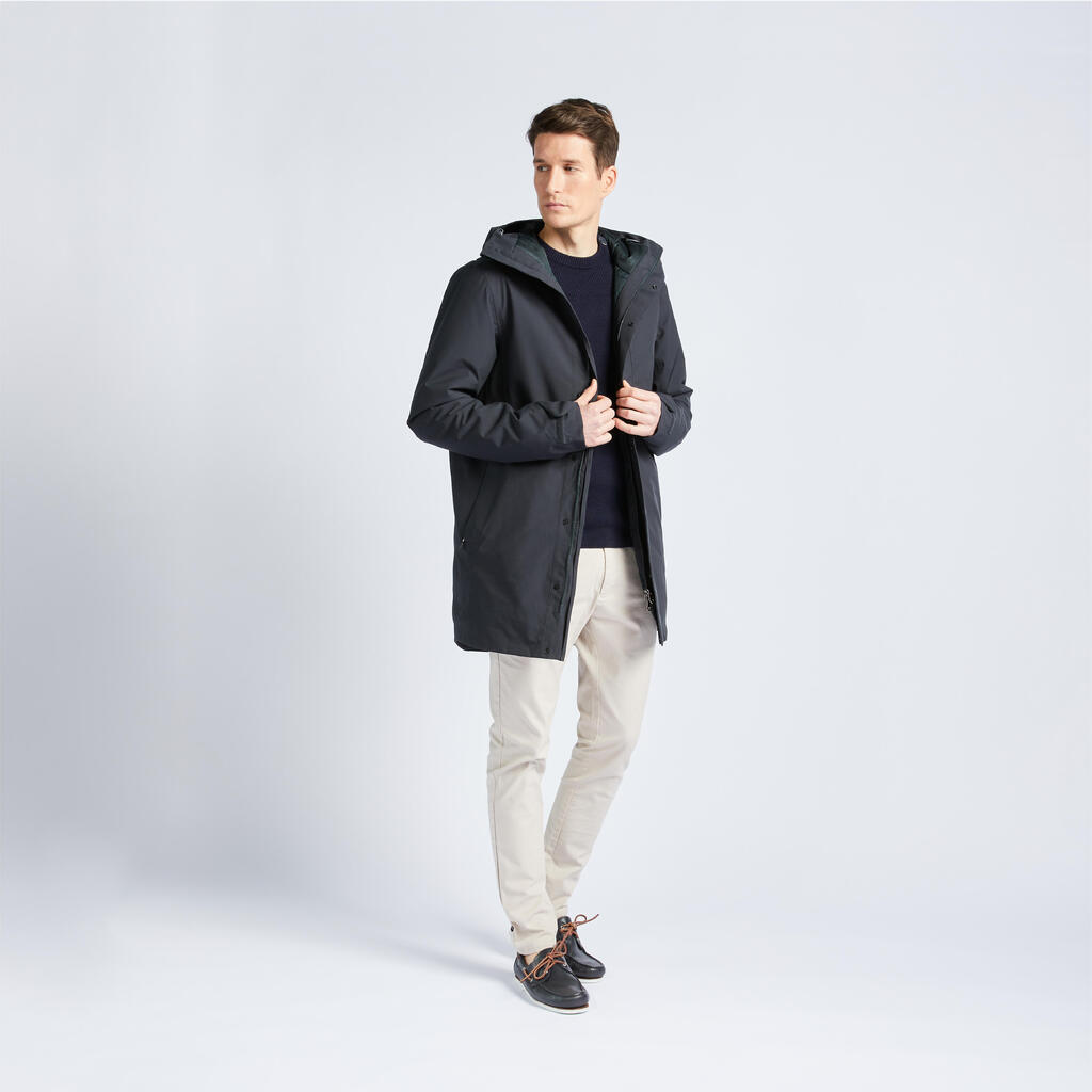 Segeljacke Herren warm wasserdicht winddicht 500 grün