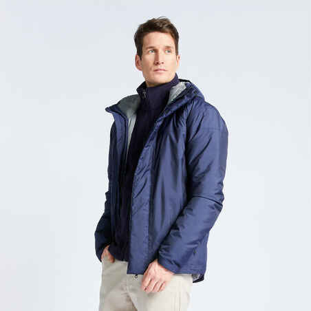 Men's waterproof sailing and rain jacket SAILING 100 Navy blue