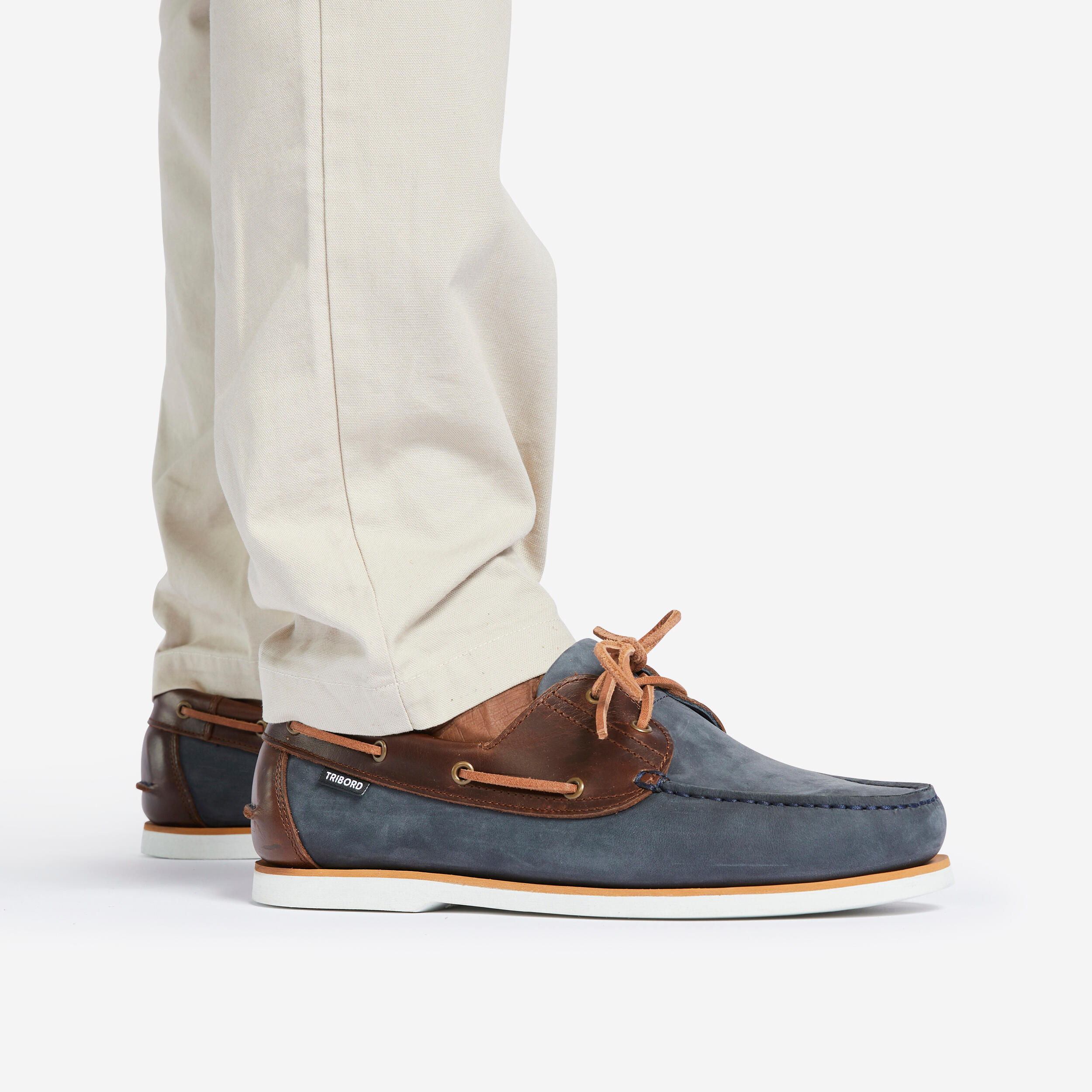 Sailing 500 Homme bicolo leather boat shoes