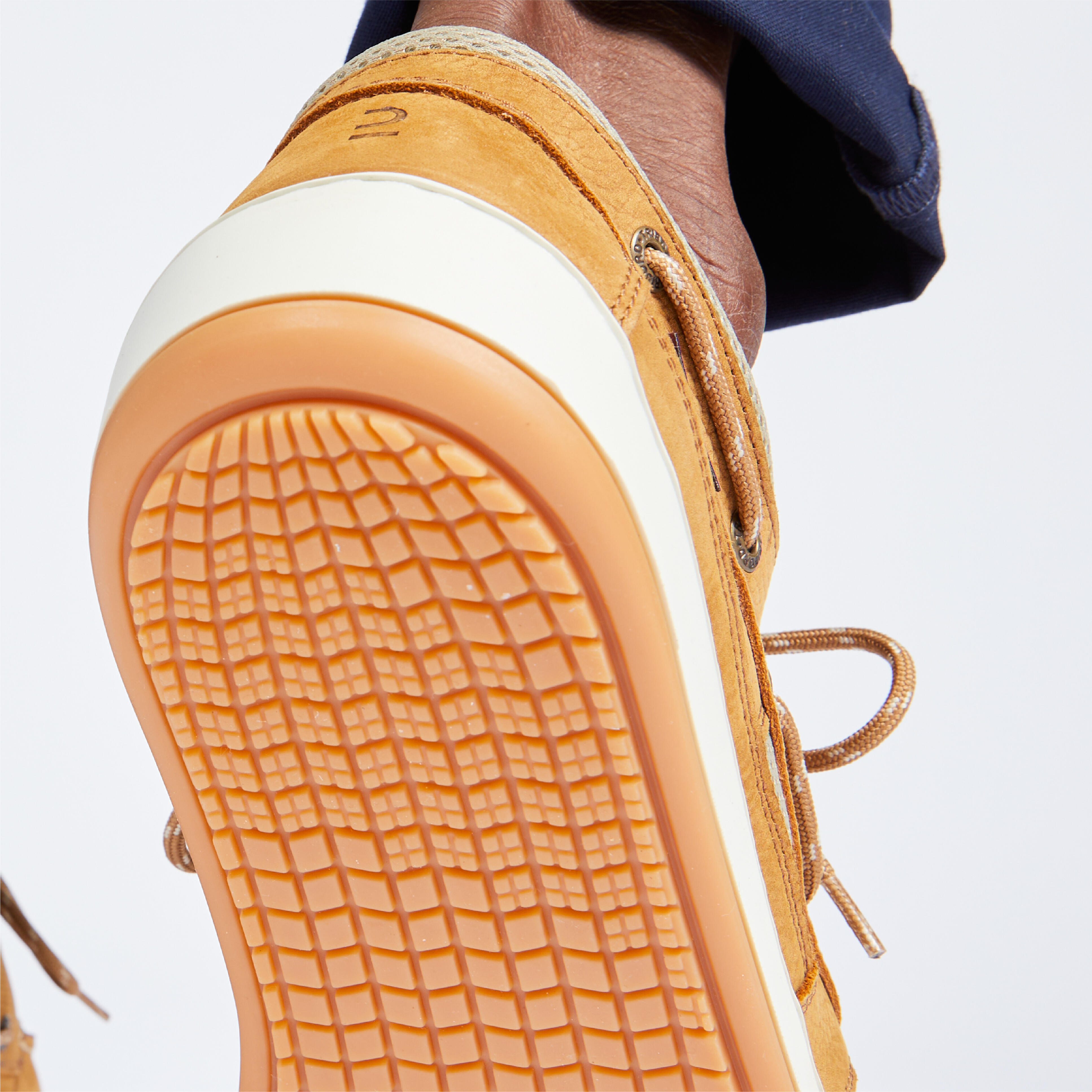 DECATHLON Pánska obuv Clipper na loď kožená hnedá 40 · záber 5