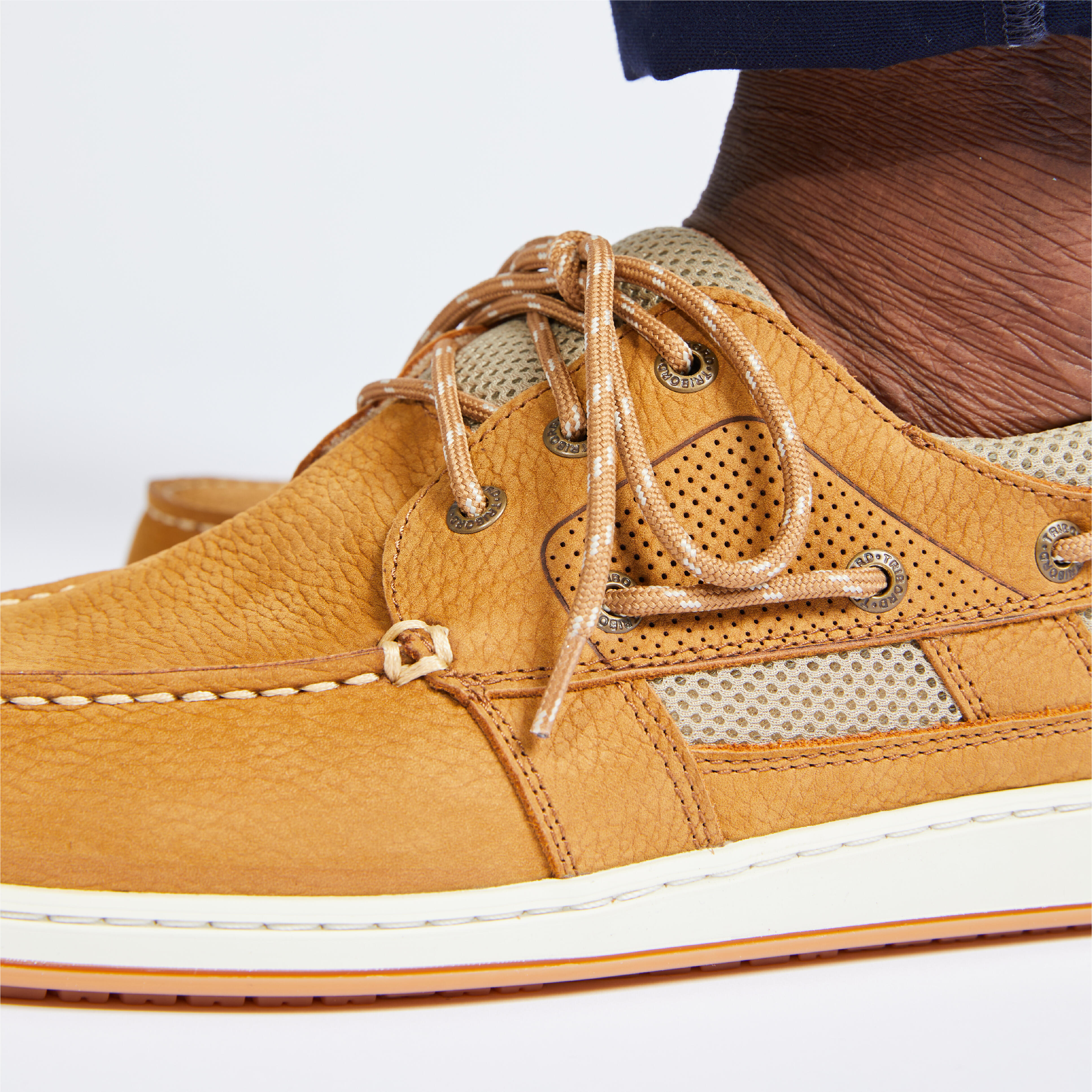 Leren bootschoenen voor zeilen heren Clipper bruin