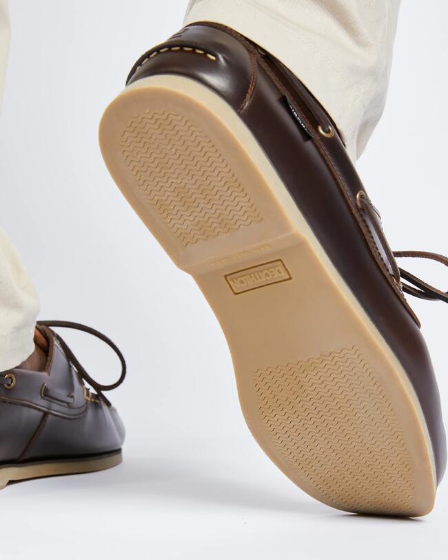 vue de la semelle de la chaussure bateau