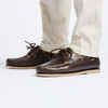 Men’s leather boat shoes Sailing 500 Brown