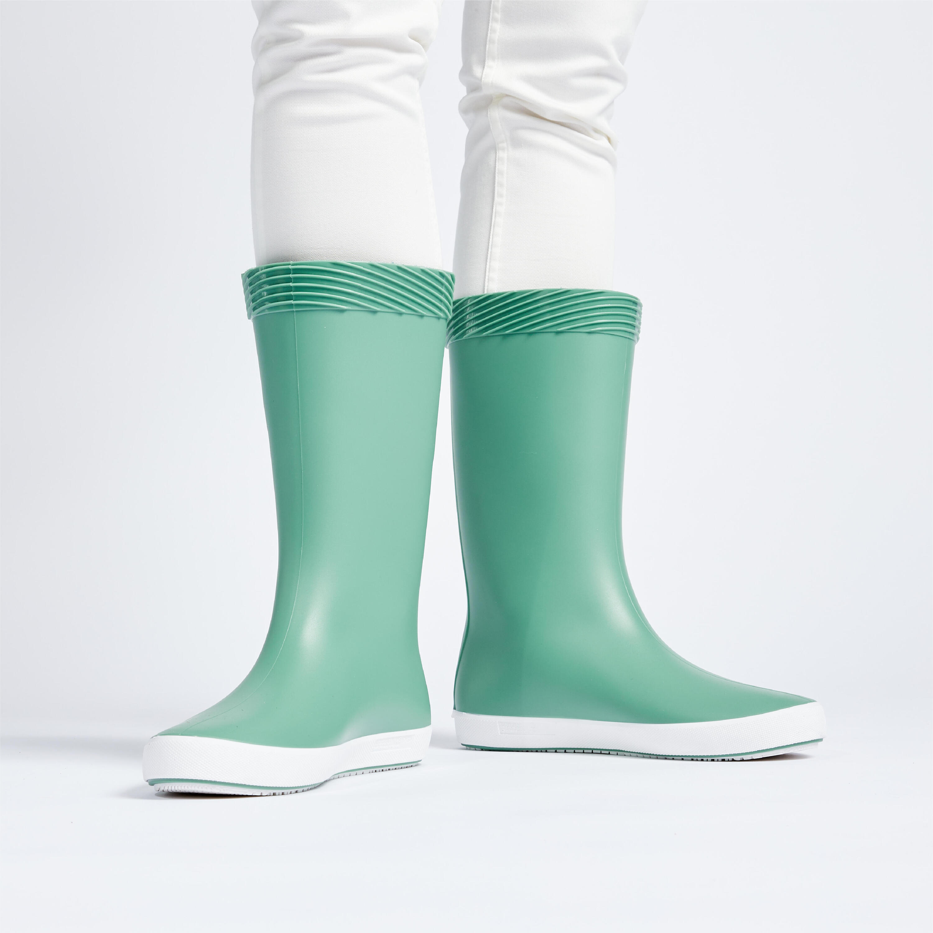 TRIBORD Adult 100 Rain Boot light khaki