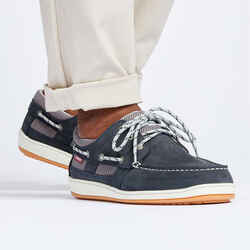 Men's Leather Boat Shoes Clipper blue