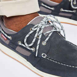 Men's Leather Boat Shoes Clipper blue