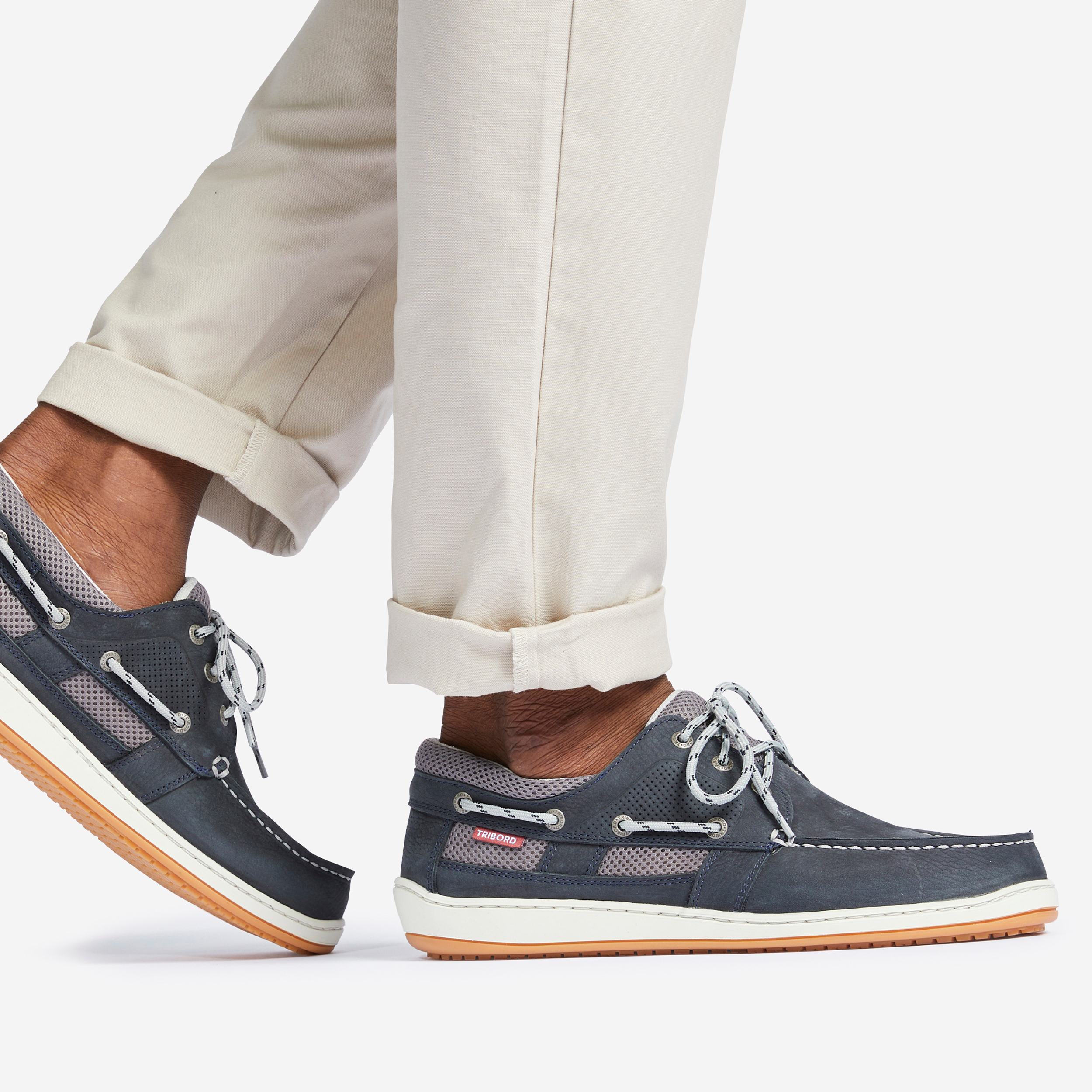 Chaussures bateau cuir Clipper Homme bleu pour les clubs et collectivites Decathlon Pro