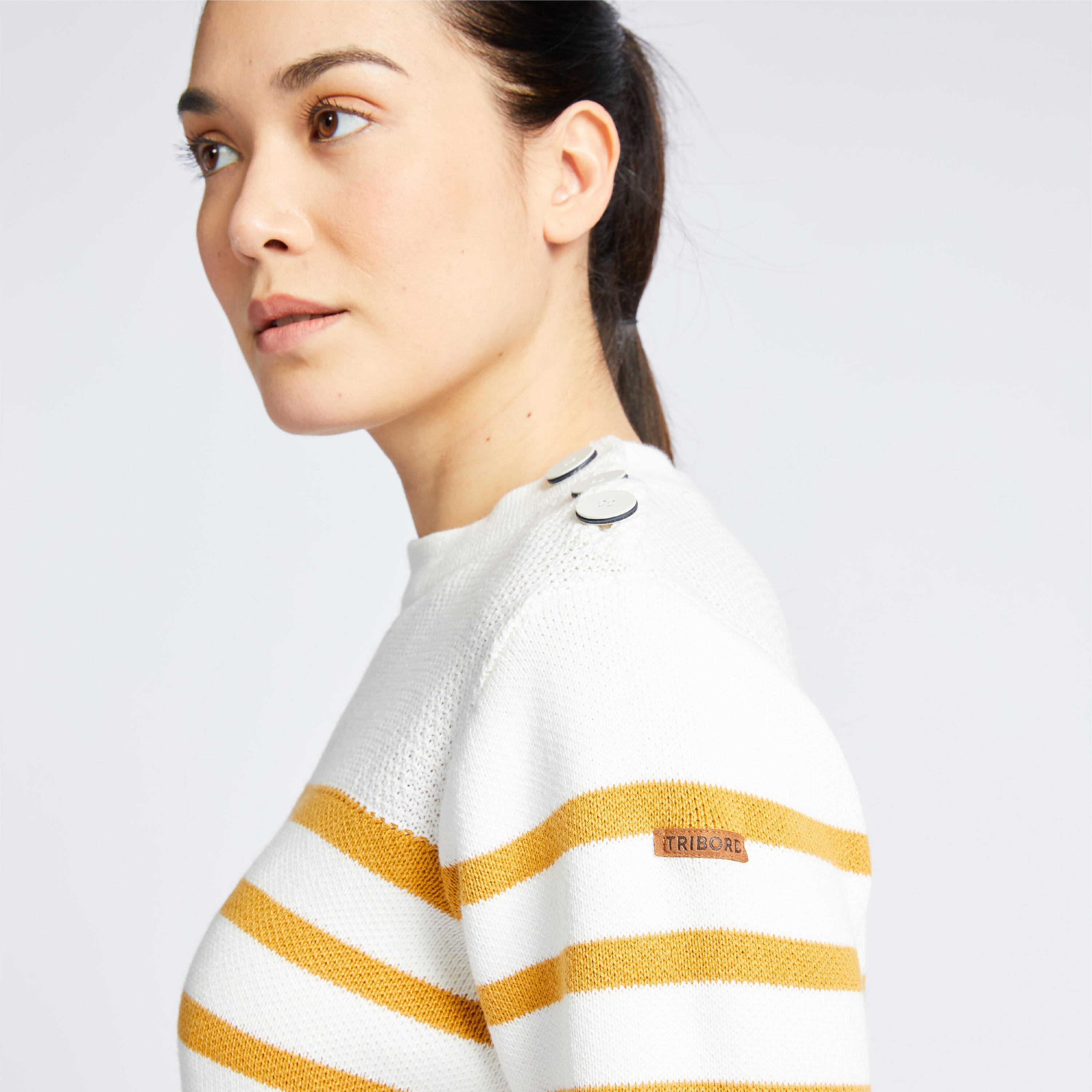 Women's Pullover White Ochre 5/8