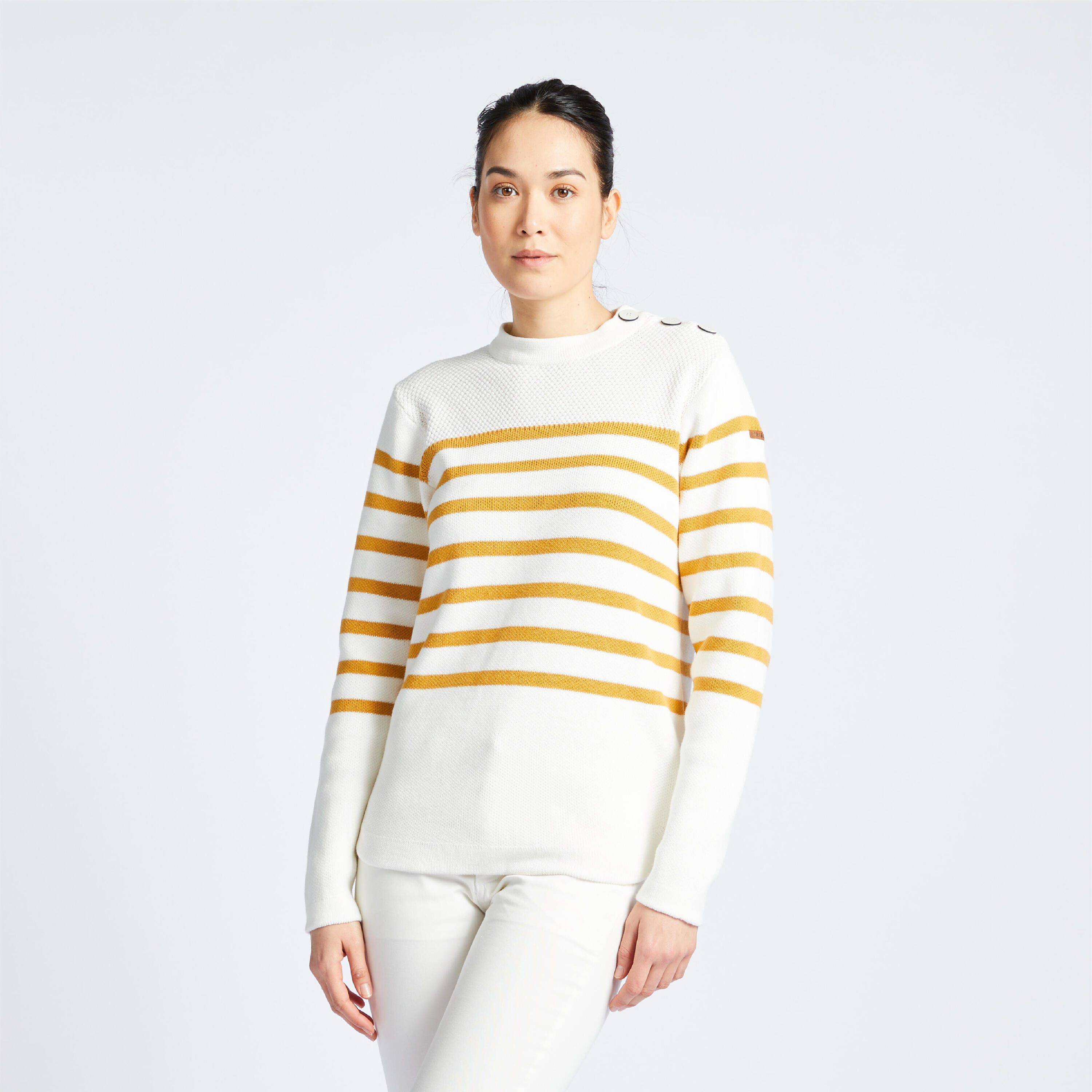 cotton white / ochre yellow