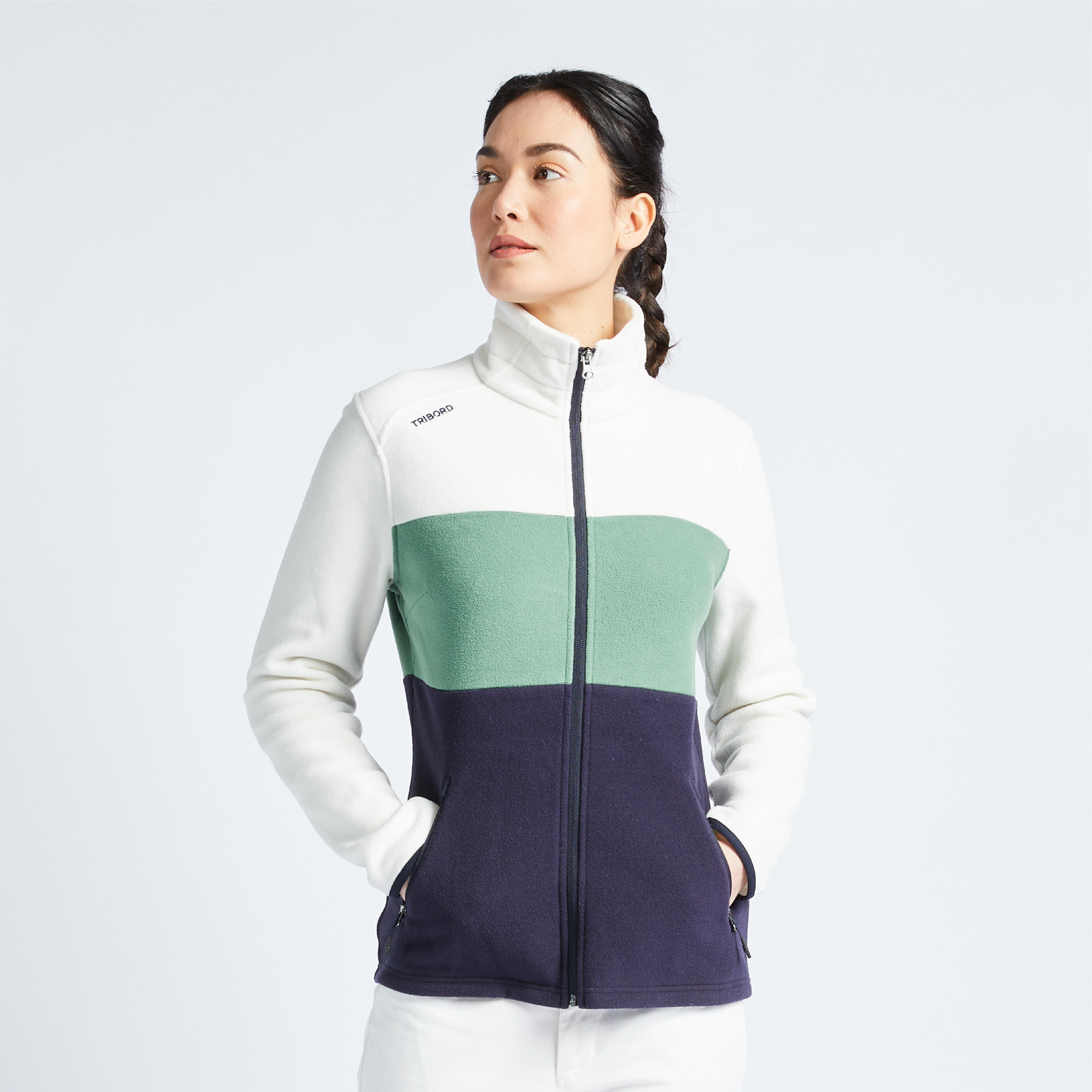 Women's Sailing 100 warm fleece jacket