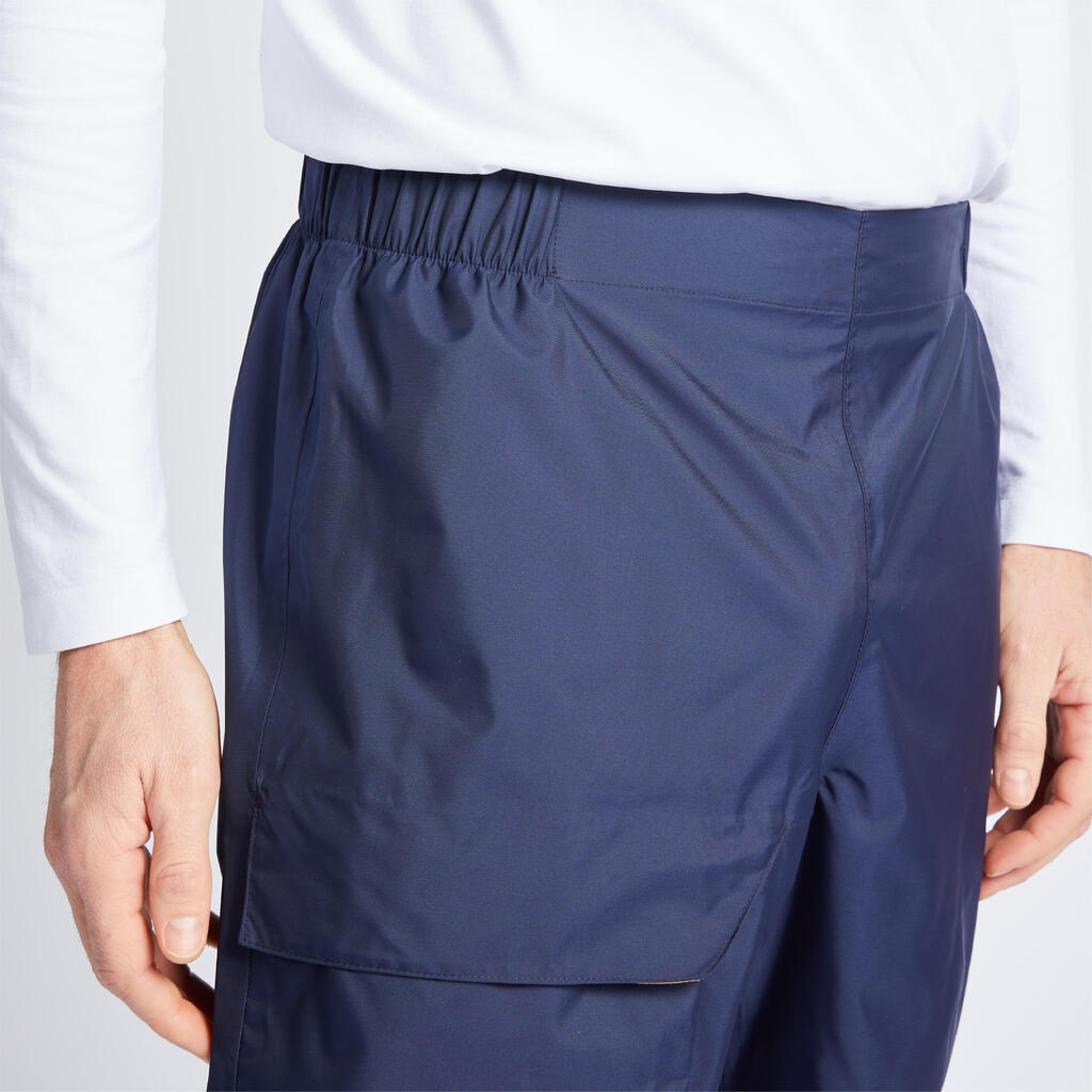 Cubrepantalón de vela impermeable azul marino para hombre Sailing 100