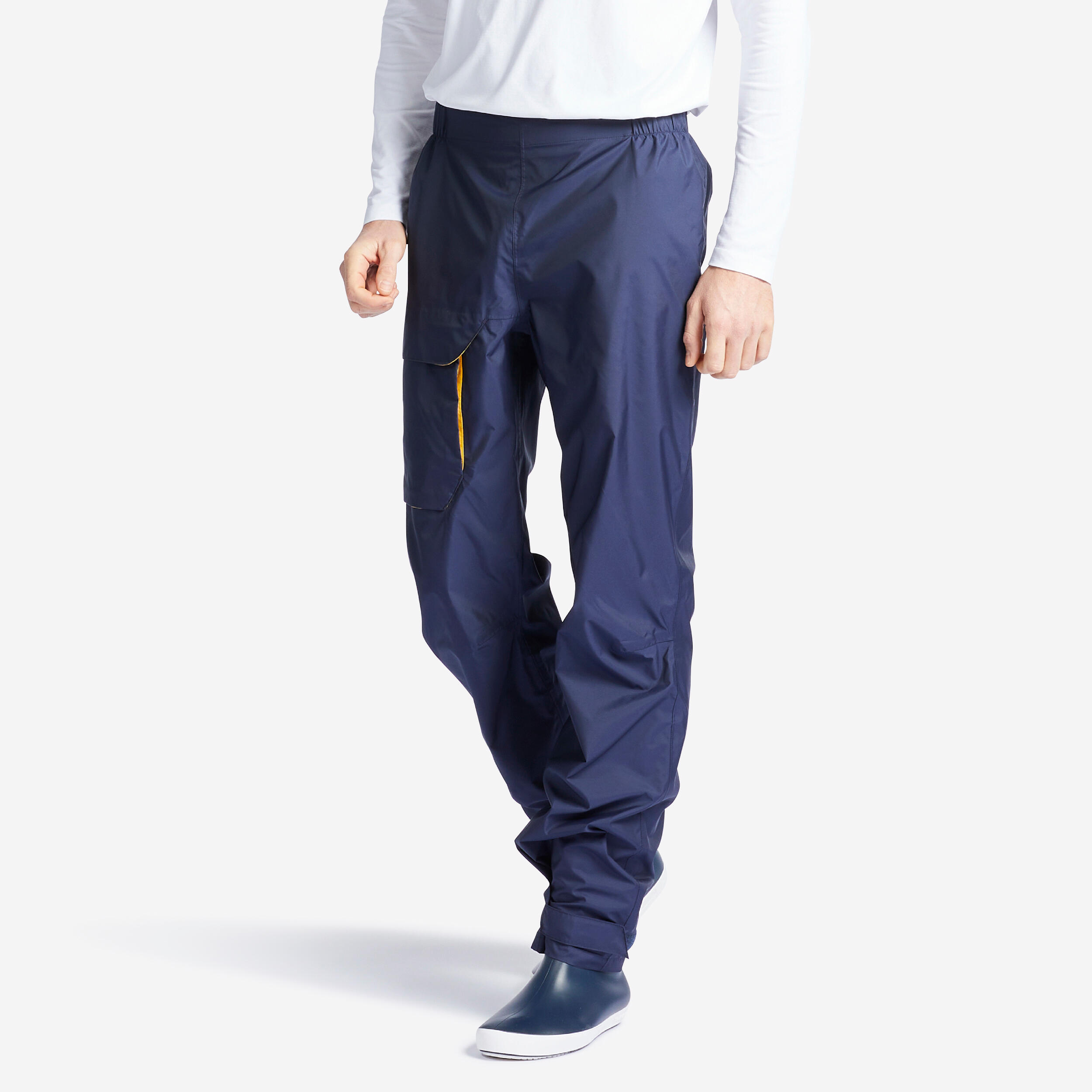 Men's Waterproof Sailing Overtrousers 100 Navy 1/7