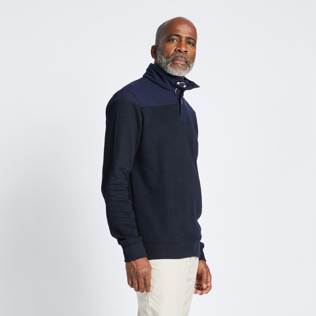 Suéter de marinero vela azul para hombre Sailing 300