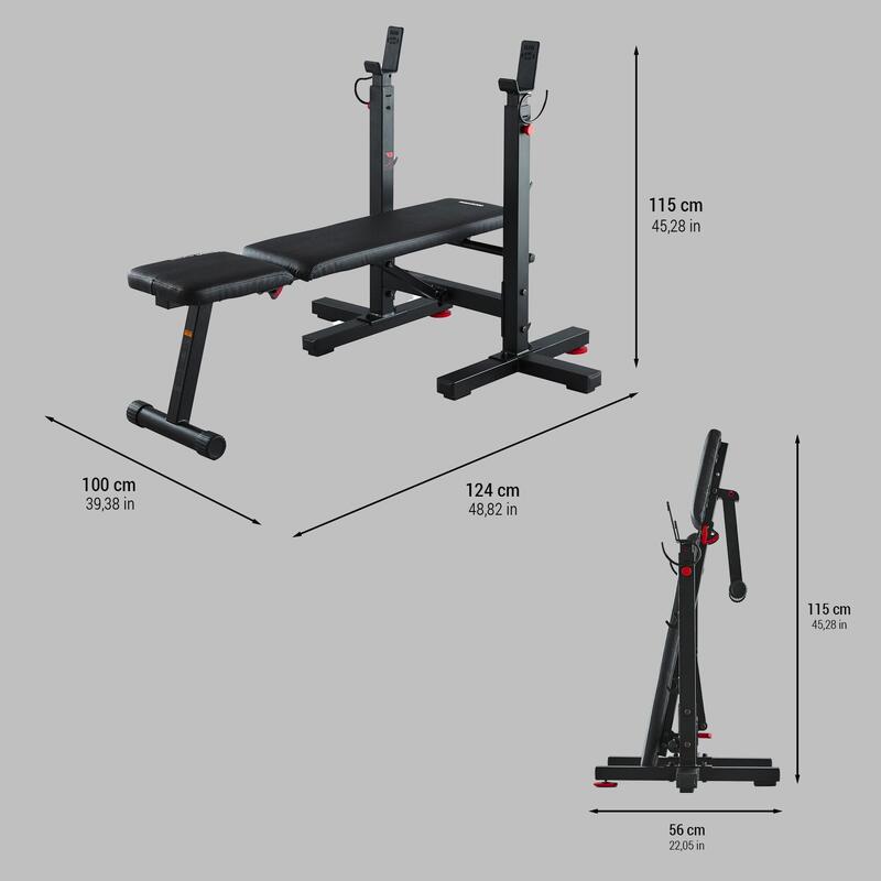 Posilovací lavice s rozpažkami skládací Bench Press Fold