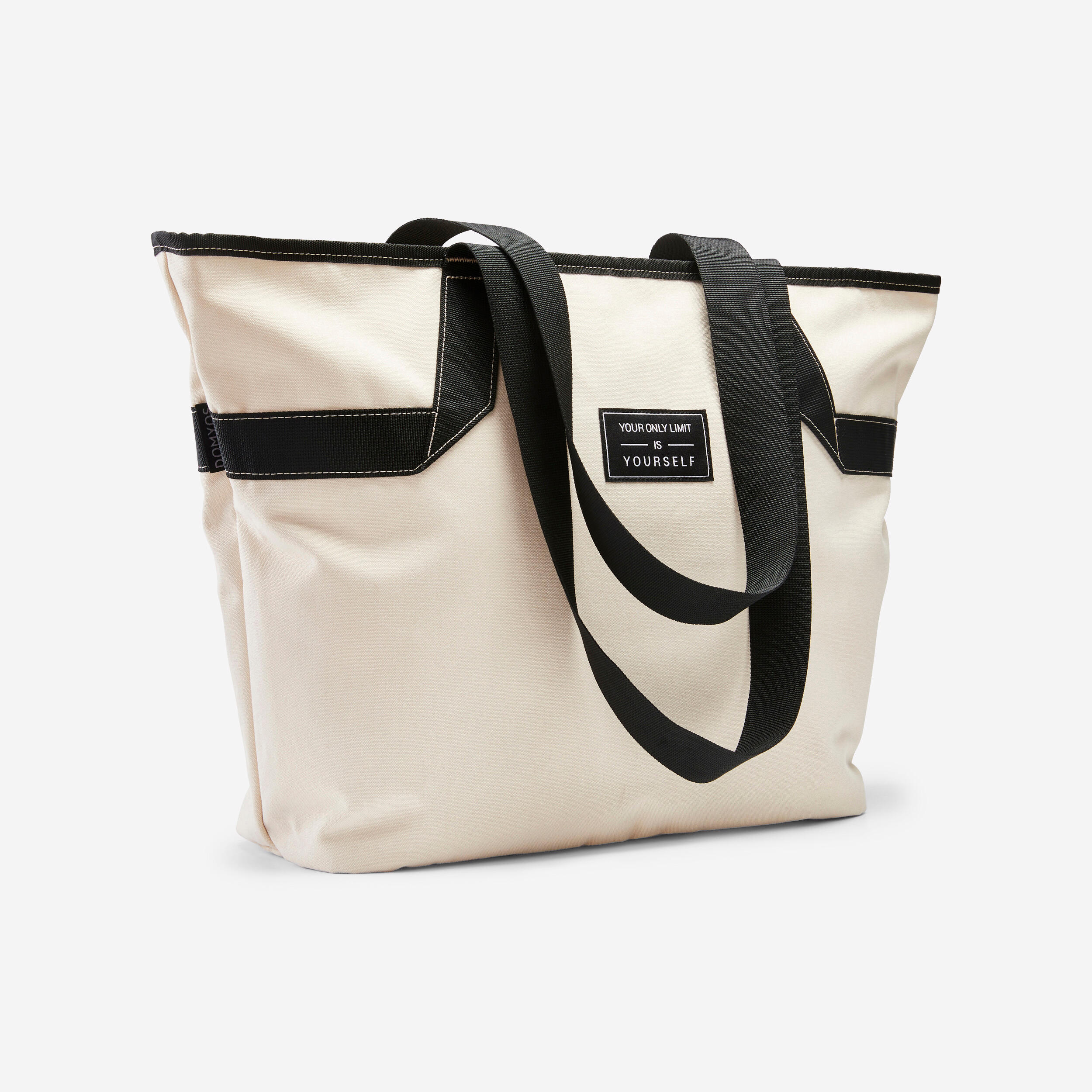 DOMYOS Limited Edition Cotton-Feel Tote Bag 25 L - Beige