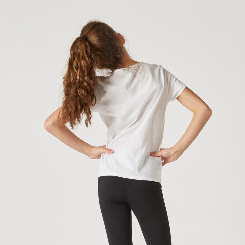 Tricou sport din bumbac Copii, Alb