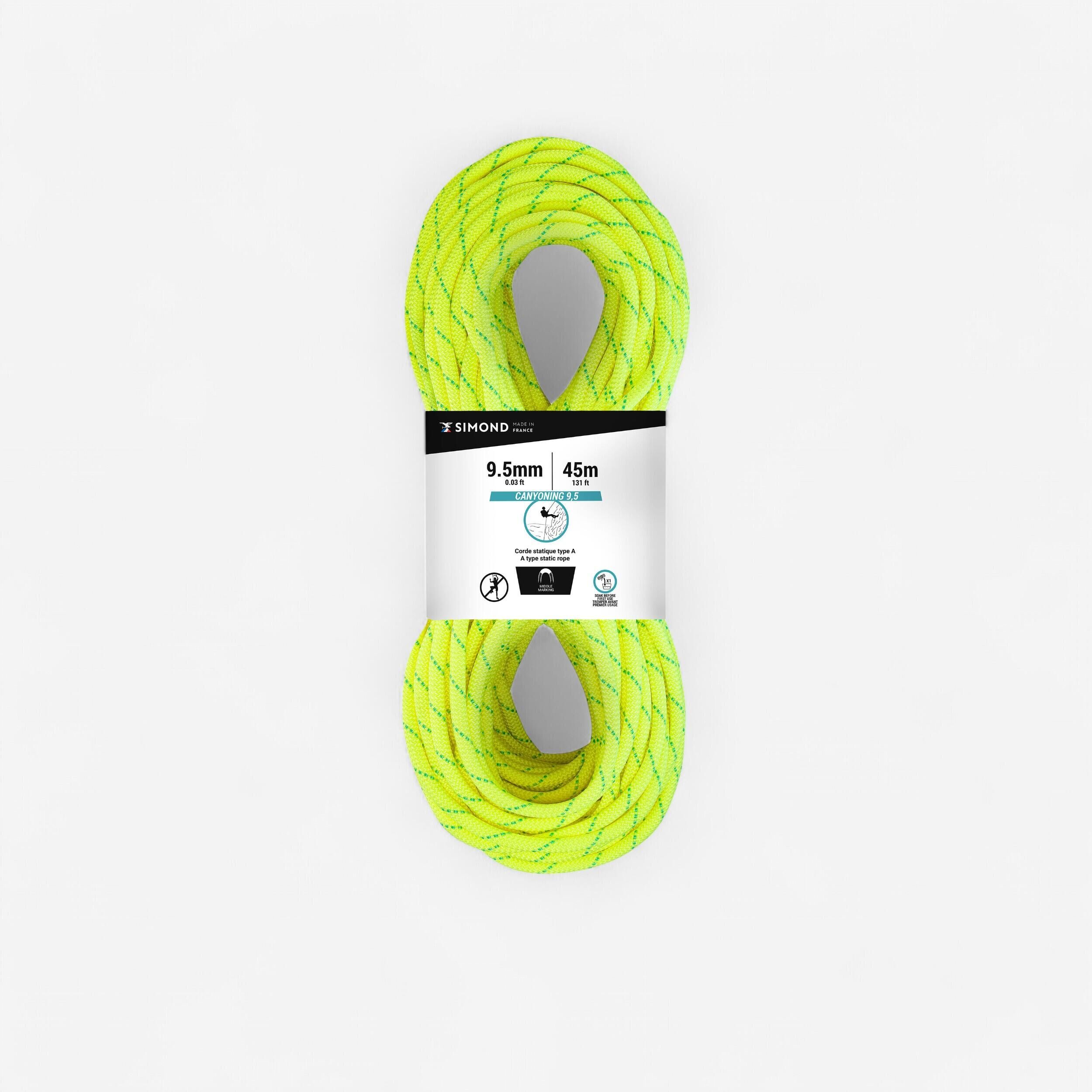 SIMOND Canyoning Semi-Static Rope Type A CANYON 9.5 mm x 45 m