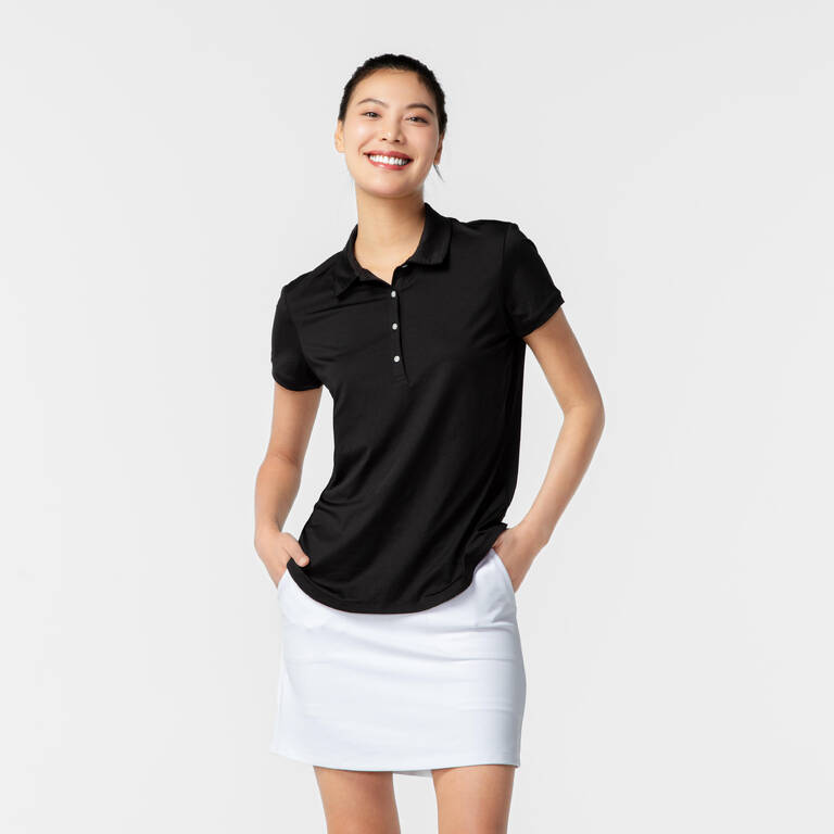 Women's golf short-sleeved polo shirt - WW500 black