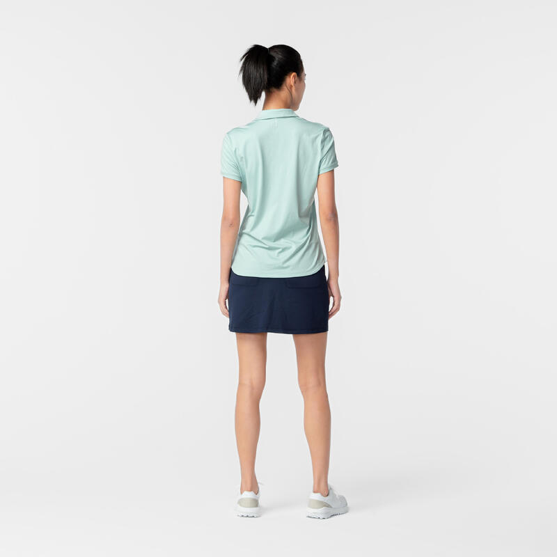 Women's Golf Short-Sleeved Polo Shirt- WW 500 pale green