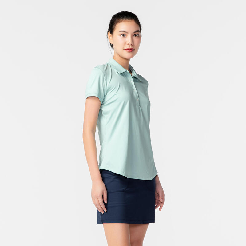 女款高爾夫短袖 Polo 衫 WW500－淺綠色