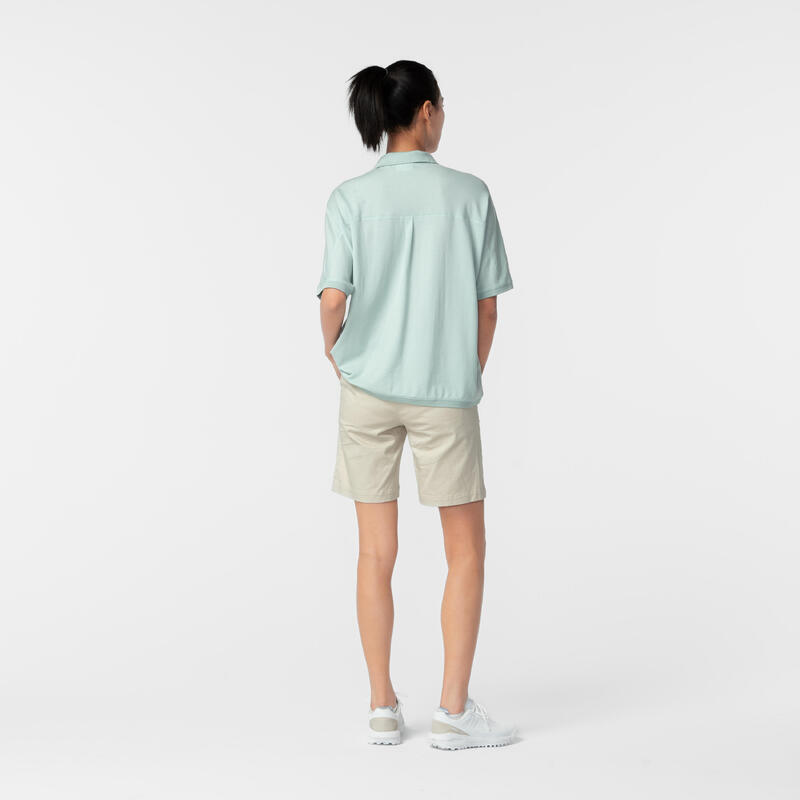 女款高爾夫短袖 POLO 衫 - MW520 淡綠色