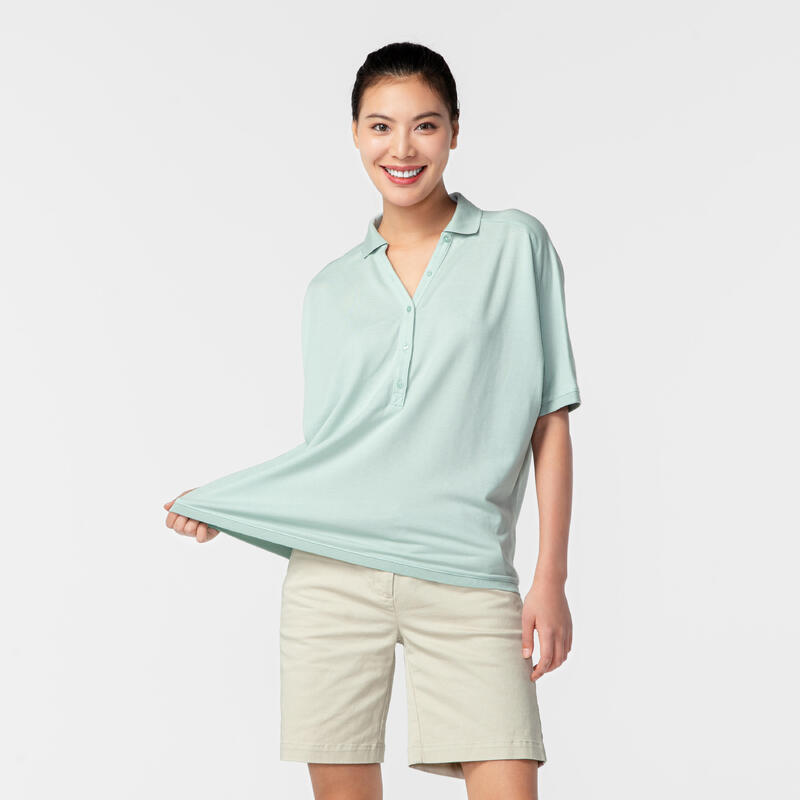 WOMEN'S GOLF SHORT SLEEVE POLO SHIRT - MW520 PALE GREEN