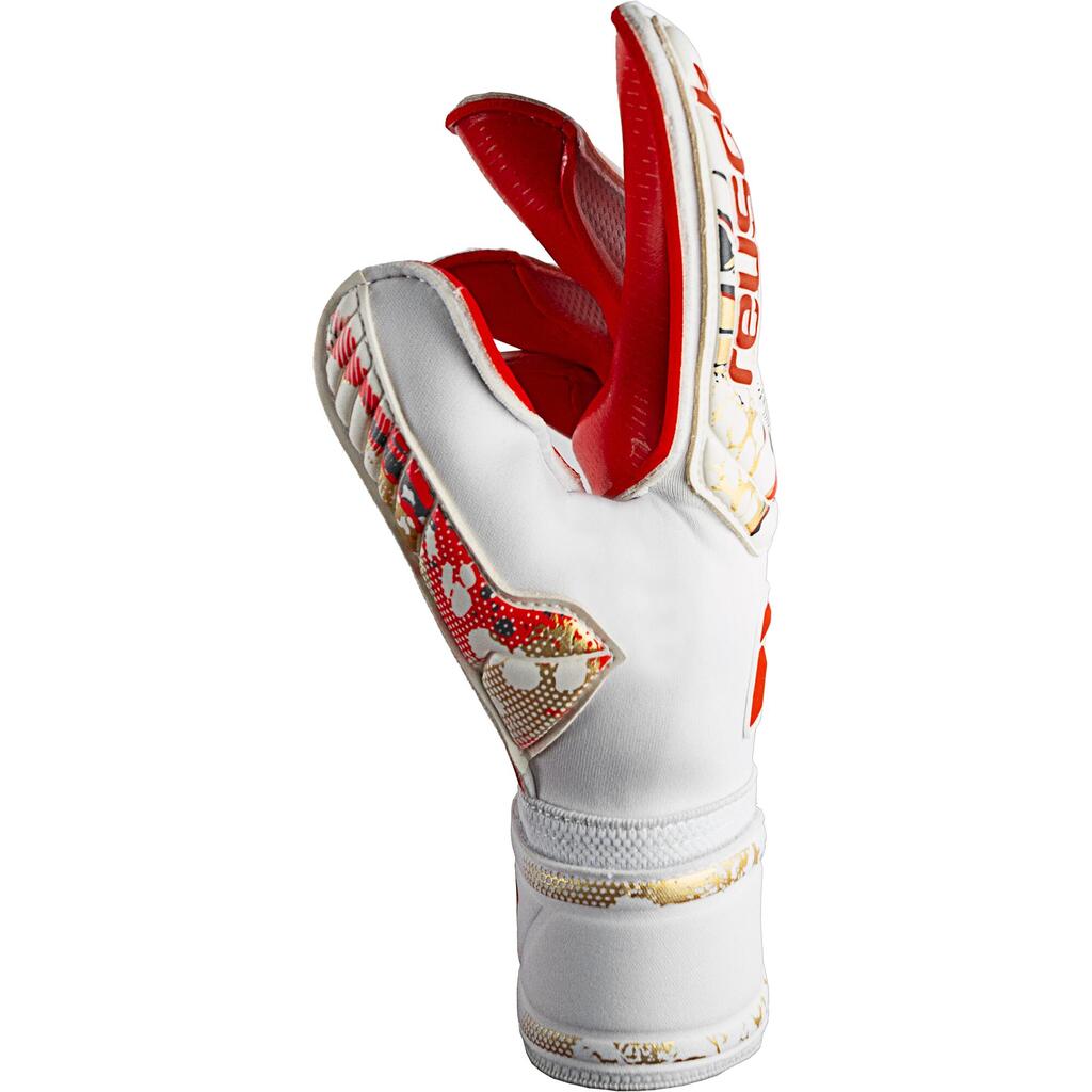 Damen/Herren Fussball Torwarthandschuhe - Reusch Attrakt Gold X Glueprint weiss