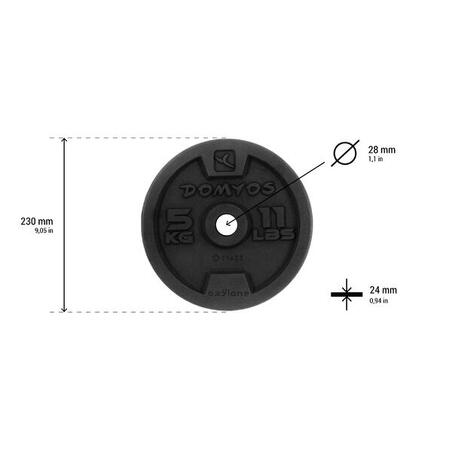NYAMBA by decathlon PAIRE HALTERES MUSCULATION 5 KG - Prix pas cher