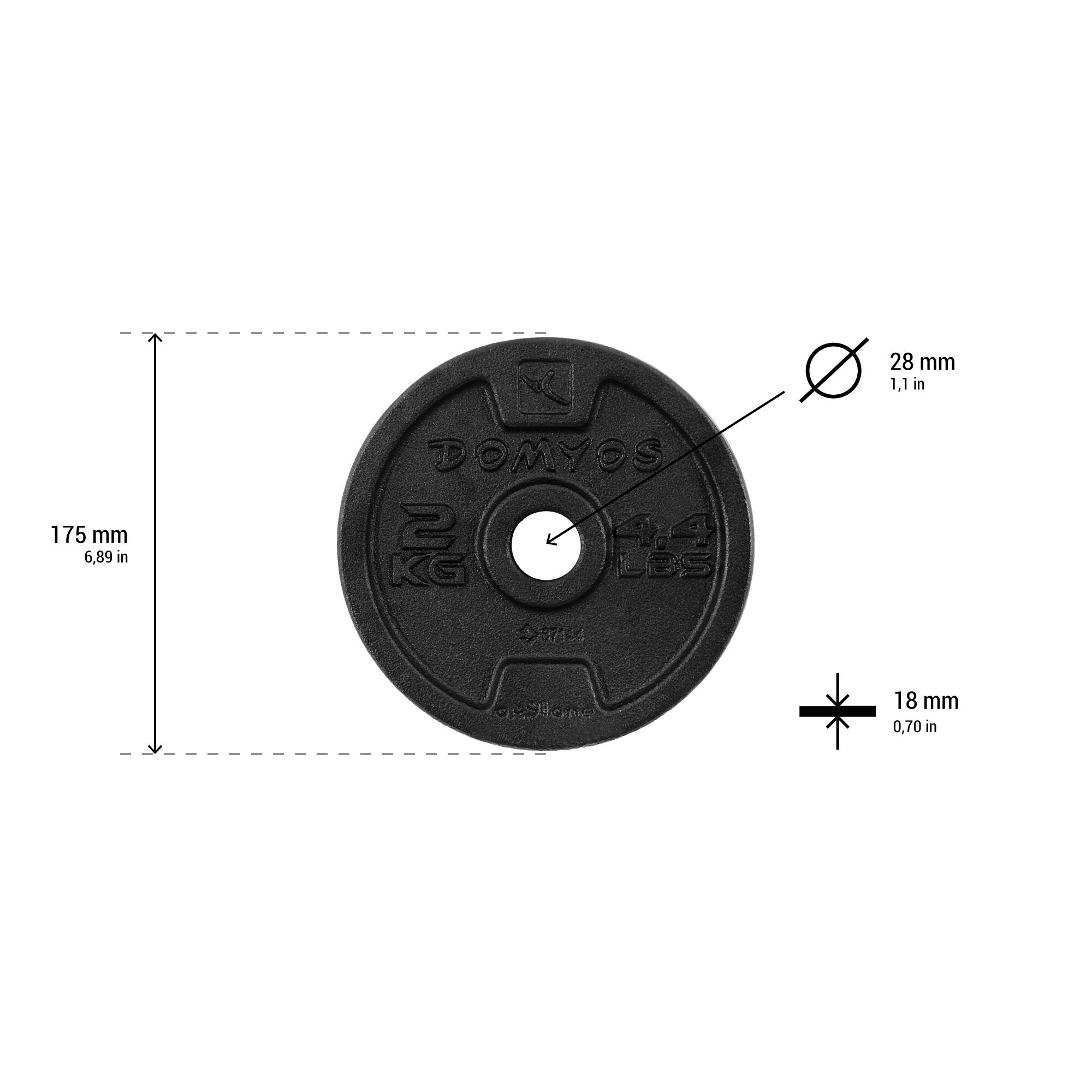 28 mm Cast Iron Weight Plate - MDF Black - CORENGTH