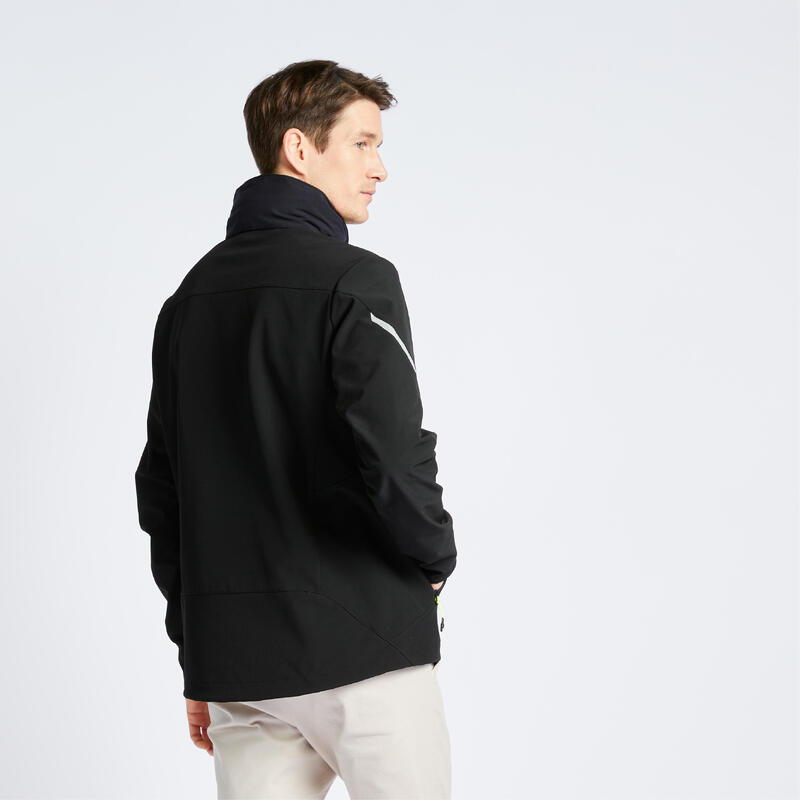 Geacă Softshell anti-vânt navigație SAILING 500 Negru Bărbați 