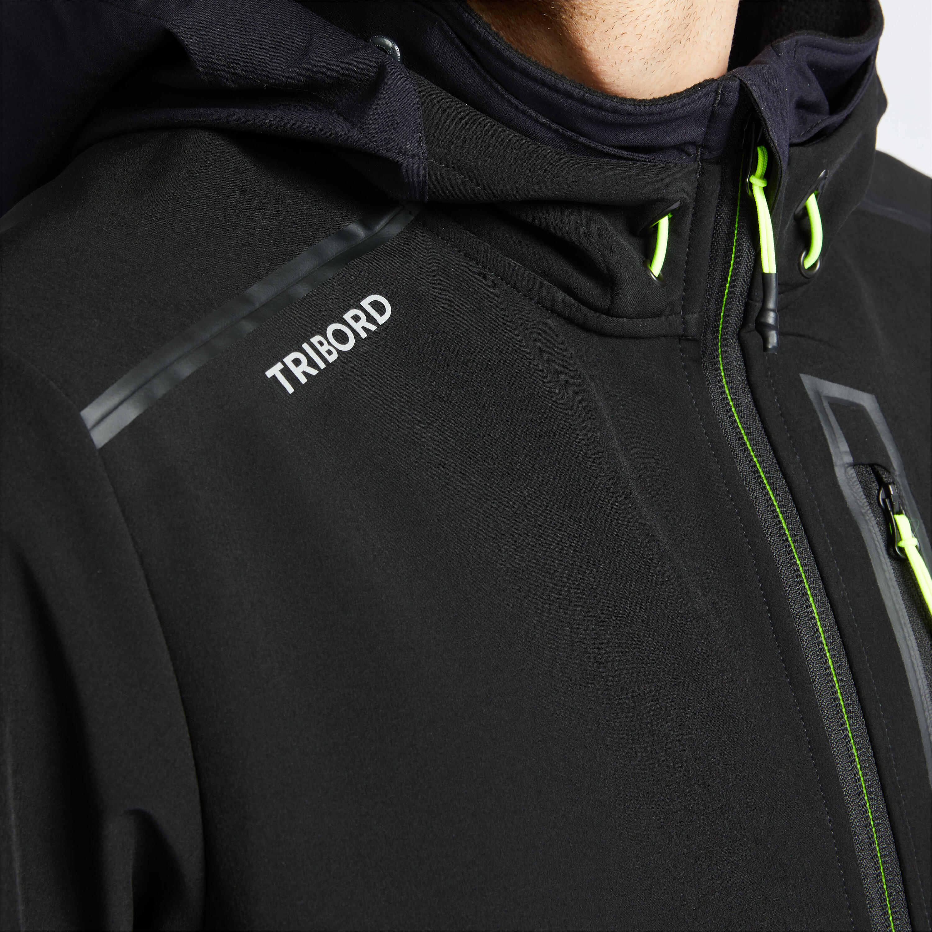 Men’s Sailing windproof Softshell jacket 500 - Black 7/10