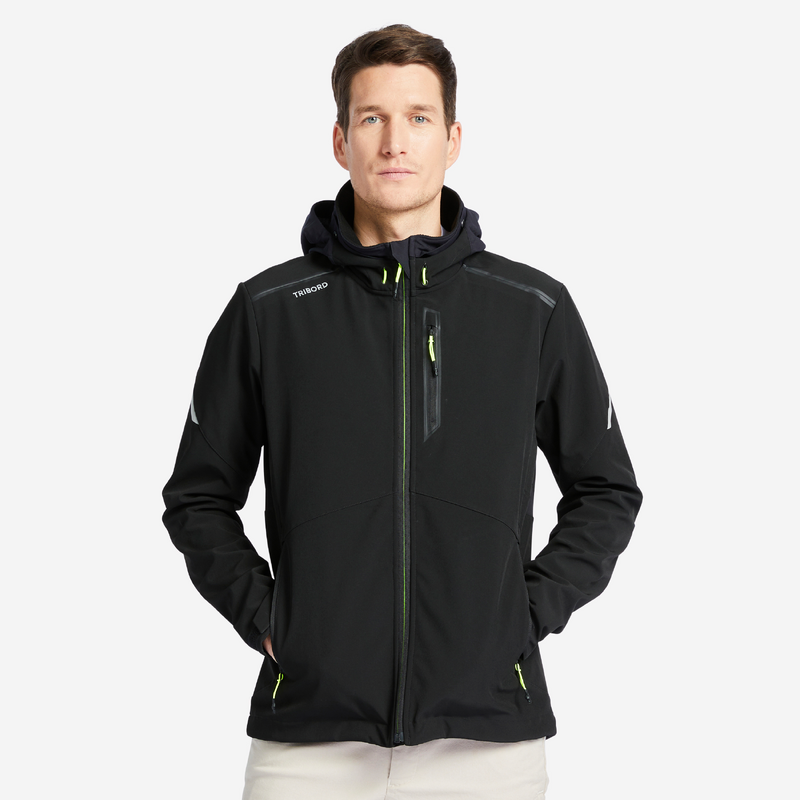 Veste softshell coupe vent Sailing 900 Homme Noir pour les clubs et collectivites Decathlon Pro