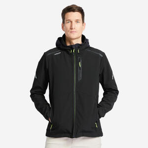 Chaqueta Hombre Softshell perlante cortaviento Sailing negro ahumado