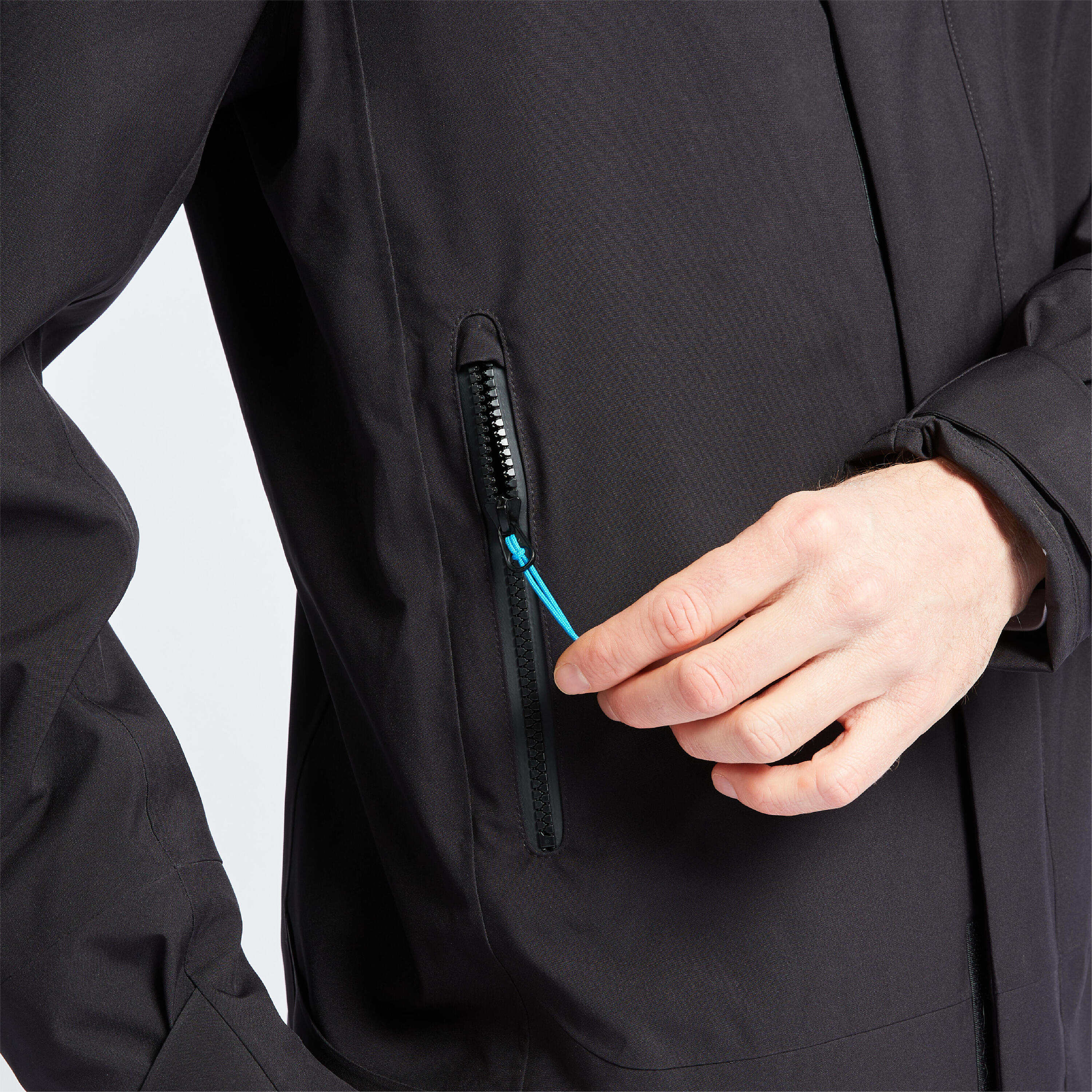 Men's Sailing Anorak Raincoat Sailing 500 black 6/8