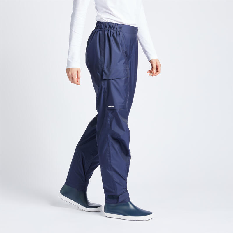 Regenhose Segeln wasserdicht Damen Sailing 100 marineblau