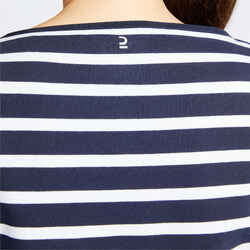 Γυναικεία μακρυμάνικη μπλούζα ιστιοπλοΐας Sailor's T-shirt 100 μπλε-λευκό