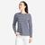 Tee-shirt marinière manches longues Femme Sailing 100 bleu blanc