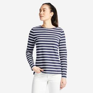 Camiseta manga Larga Mujer marinera rayas Azul Blanco