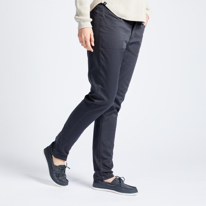 Pantaloni vela donna SAILING 100 grigi