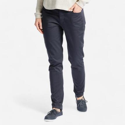 Chinohose Segeln Damen 100 grau